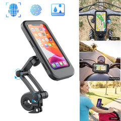 Adjustable Waterproof Bicycle Mobile Phone Holder Mount Universal Bike Motorcycle Handlebar Cell Phone Support Mount Bracket Bag - KinglyDay