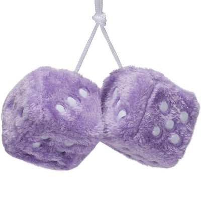 Auto Pendants Fuzzy Plush Dice Dots Rear View Mirror Hanger Cube Decoration Car Styling Accessories Ornament 1 Pair - KinglyDay