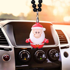Christmas Tree Snowman Elk Car Pendant Ornament Santa Claus Hanging Decor Auto Rearview Mirror Car Styling Pendants - KinglyDay
