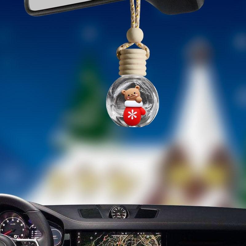 Car Aromatherapy Bottle Car Christmas Decorations Car Perfume Pendant Cute Creative Car Perfume Ornaments Supplies - KinglyDay