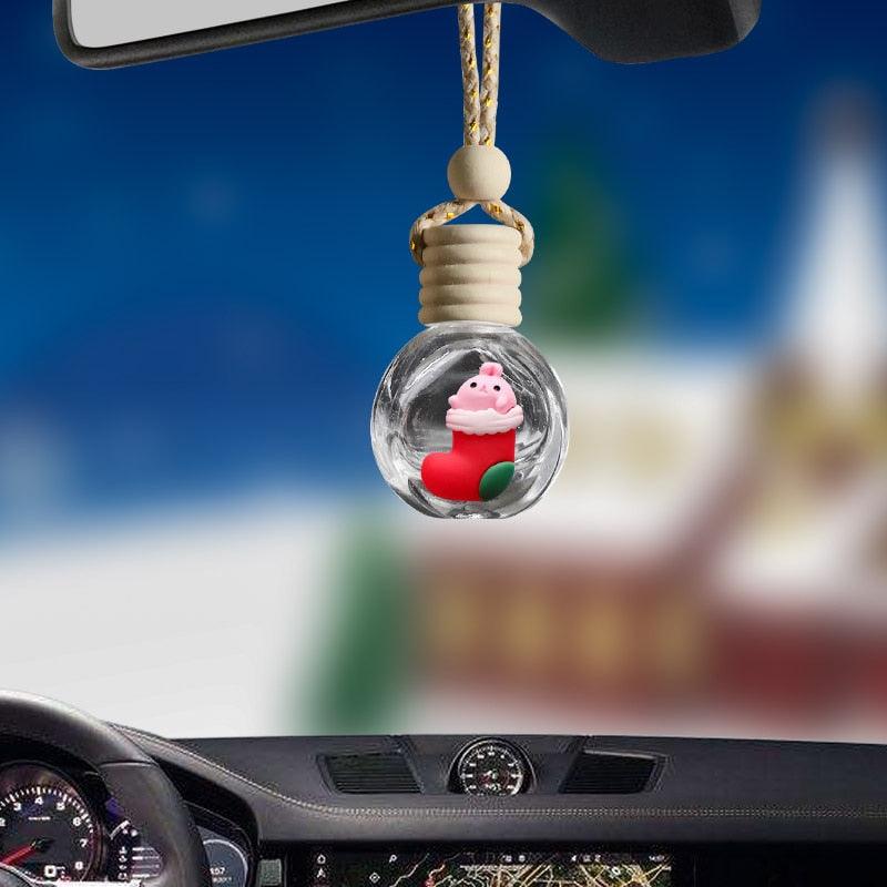 Car Aromatherapy Bottle Car Christmas Decorations Car Perfume Pendant Cute Creative Car Perfume Ornaments Supplies - KinglyDay