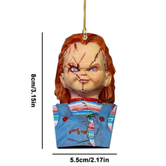 Car Mirror Pendant Ornament Halloween Christmas Horror Decoration Horror Movie Character Personalized Hanging Ornaments - KinglyDay