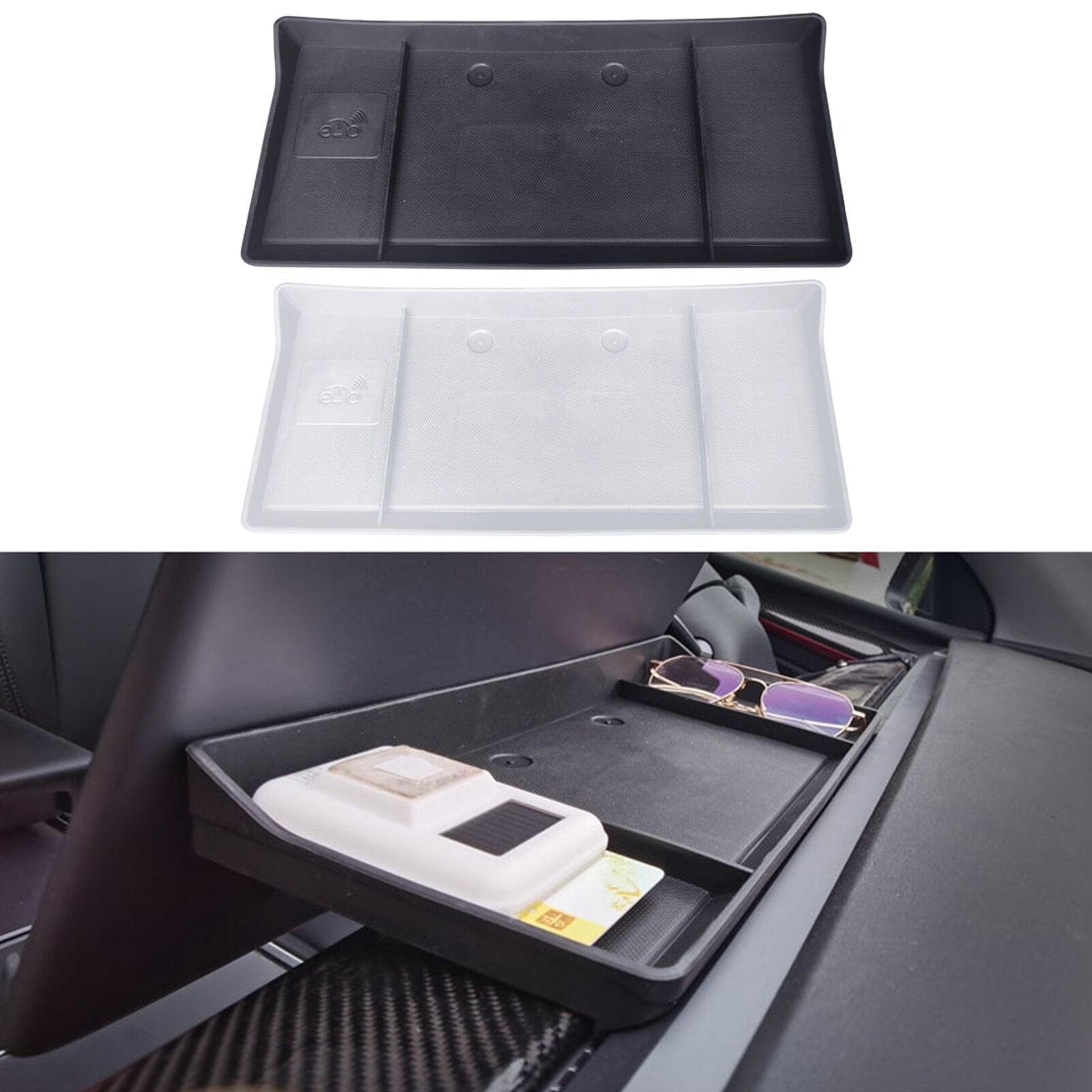 Car Organizer For Tesla Model 3 Y Screen Rear Storage Box Invisible Organization Tray Tissue Box Car Accessories Interior - KinglyDay