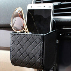 Car Outlet Vent Seat Back Tidy Storage Box PU Leather Coin Bag Case Pocket Organizer Hanging Holder Pouch Automobile Accessories - KinglyDay