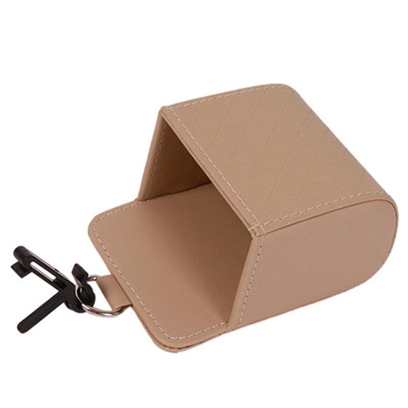 Car Outlet Vent Seat Back Tidy Storage Box PU Leather Coin Bag Case Pocket Organizer Hanging Holder Pouch Automobile Accessories - KinglyDay