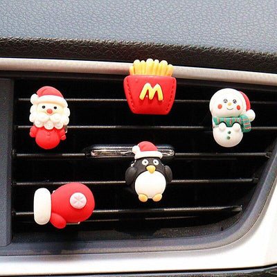 Car Perfume Santa Claus Car Air Outlet Clip Car with Aromatherapy Air Conditioning Christmas Ornaments Cool Car Decoration - KinglyDay