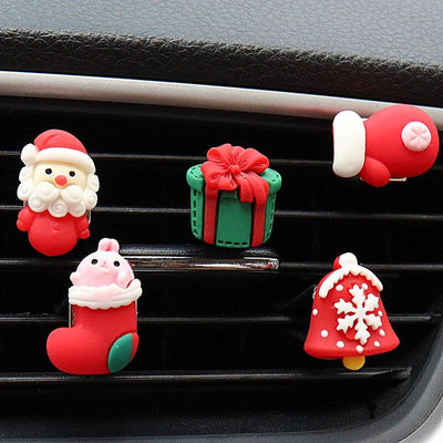 Car Perfume Santa Claus Car Air Outlet Clip Car with Aromatherapy Air Conditioning Christmas Ornaments Cool Car Decoration - KinglyDay