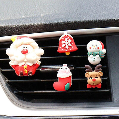 Car Perfume Santa Claus Car Air Outlet Clip Car with Aromatherapy Air Conditioning Christmas Ornaments Cool Car Decoration - KinglyDay