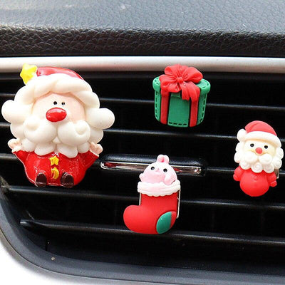Car Perfume Santa Claus Car Air Outlet Clip Car with Aromatherapy Air Conditioning Christmas Ornaments Cool Car Decoration - KinglyDay