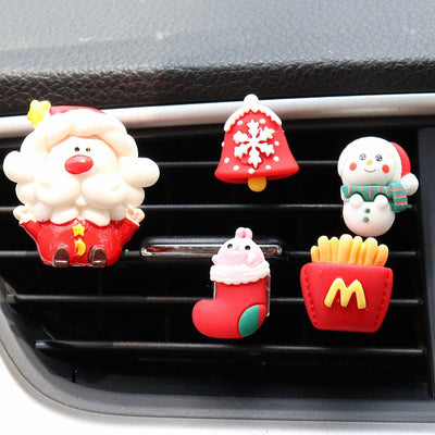 Car Perfume Santa Claus Car Air Outlet Clip Car with Aromatherapy Air Conditioning Christmas Ornaments Cool Car Decoration - KinglyDay
