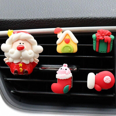 Car Perfume Santa Claus Car Air Outlet Clip Car with Aromatherapy Air Conditioning Christmas Ornaments Cool Car Decoration - KinglyDay