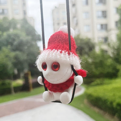 Car Rearview Mirror Creative Pendant Halloween Skull Pendant Car Interior Decoration Supplies Car Interior Accessories Pendant - KinglyDay