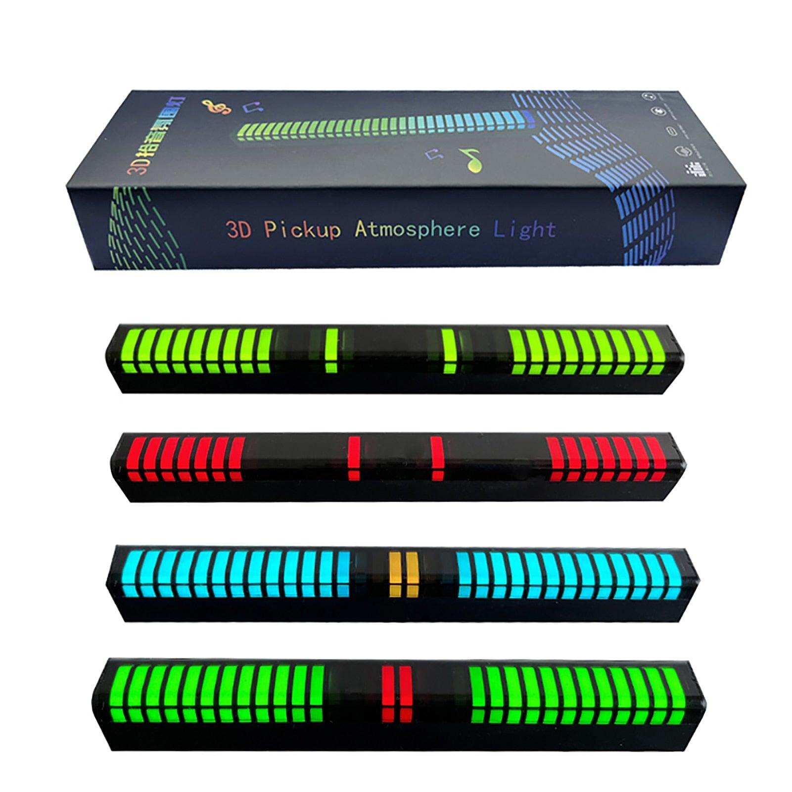 Car Rhythm Light Music Sound Control Lamp Pick Up Voice Activated Color Bar LED Strip Car Decoration Car Interior Accessories - KinglyDay