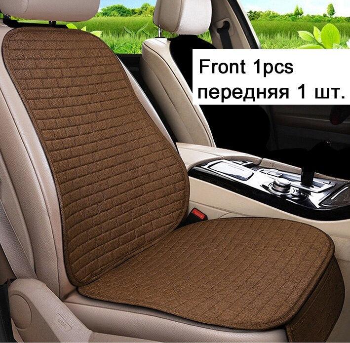 Car Seat Cover Front/Rear Flax/Linen Seat Cushion Protector Pad Black/Red/Beige/Grey/Coffee/Brown For Nissan Teana X5 X45 - KinglyDay