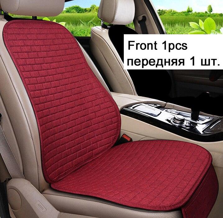 Car Seat Cover Front/Rear Flax/Linen Seat Cushion Protector Pad Black/Red/Beige/Grey/Coffee/Brown For Nissan Teana X5 X45 - KinglyDay