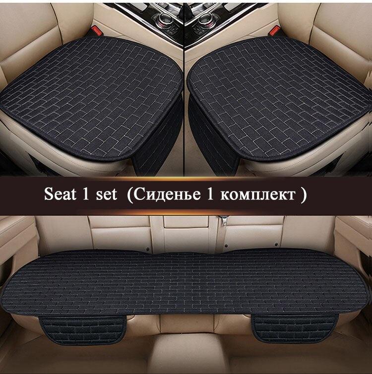 Car Seat Cover Front/Rear Flax/Linen Seat Cushion Protector Pad Black/Red/Beige/Grey/Coffee/Brown For Nissan Teana X5 X45 - KinglyDay