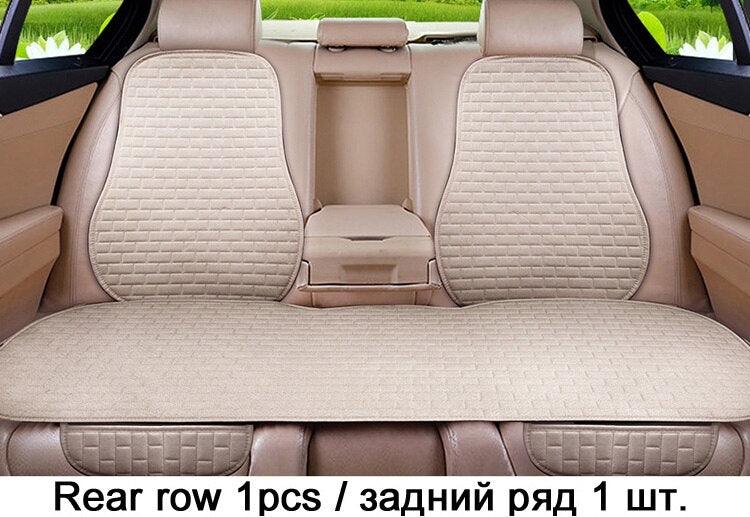 Car Seat Cover Front/Rear Flax/Linen Seat Cushion Protector Pad Black/Red/Beige/Grey/Coffee/Brown For Nissan Teana X5 X45 - KinglyDay