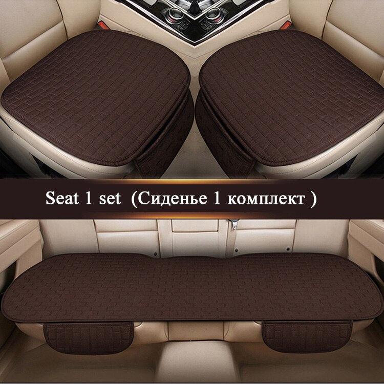 Car Seat Cover Front/Rear Flax/Linen Seat Cushion Protector Pad Black/Red/Beige/Grey/Coffee/Brown For Nissan Teana X5 X45 - KinglyDay