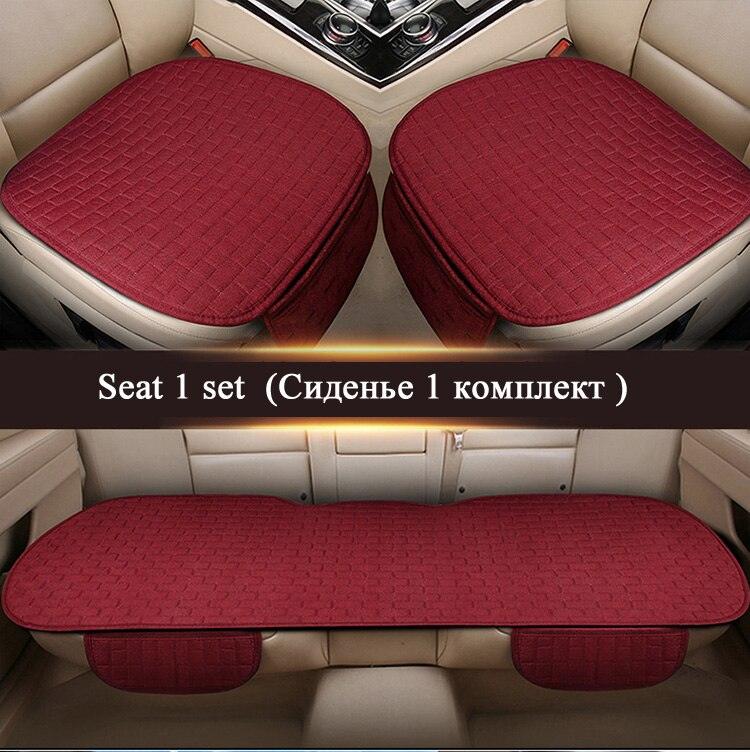 Car Seat Cover Front/Rear Flax/Linen Seat Cushion Protector Pad Black/Red/Beige/Grey/Coffee/Brown For Nissan Teana X5 X45 - KinglyDay