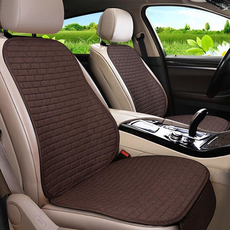 Car Seat Cover Front/Rear Flax/Linen Seat Cushion Protector Pad Black/Red/Beige/Grey/Coffee/Brown For Nissan Teana X5 X45 - KinglyDay