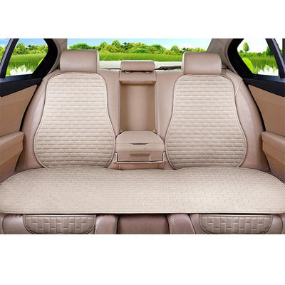 Car Seat Cover Front/Rear Flax/Linen Seat Cushion Protector Pad Black/Red/Beige/Grey/Coffee/Brown For Nissan Teana X5 X45 - KinglyDay