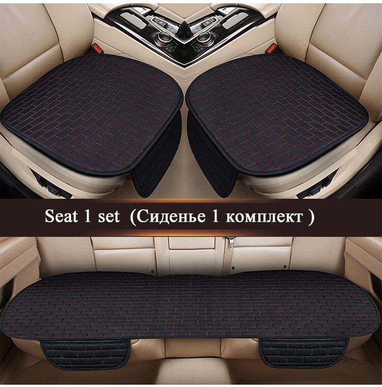 Car Seat Cover Front/Rear Flax/Linen Seat Cushion Protector Pad Black/Red/Beige/Grey/Coffee/Brown For Nissan Teana X5 X45 - KinglyDay