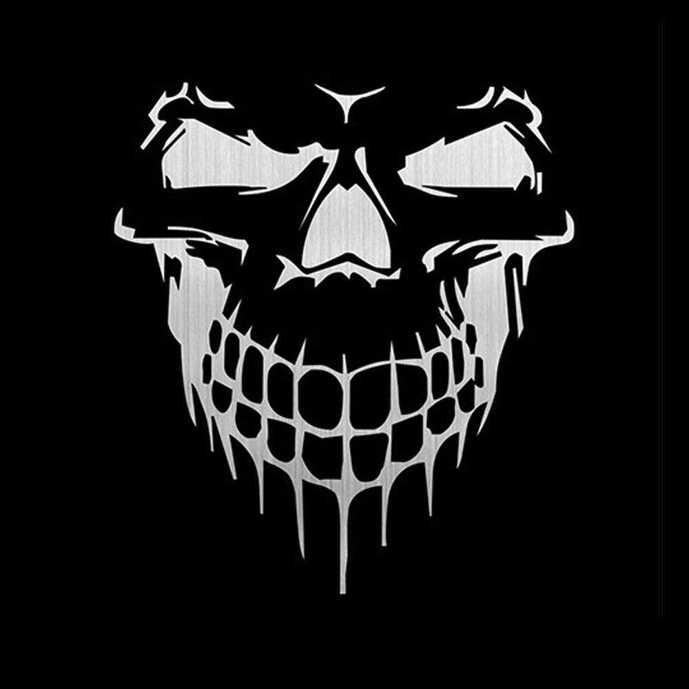 Car Skull 3D Vinyl Reflective Film Funny Stickers Decals Auto Motorcycle Waterproof Car Styling Decoration Exterior Accessories - KinglyDay