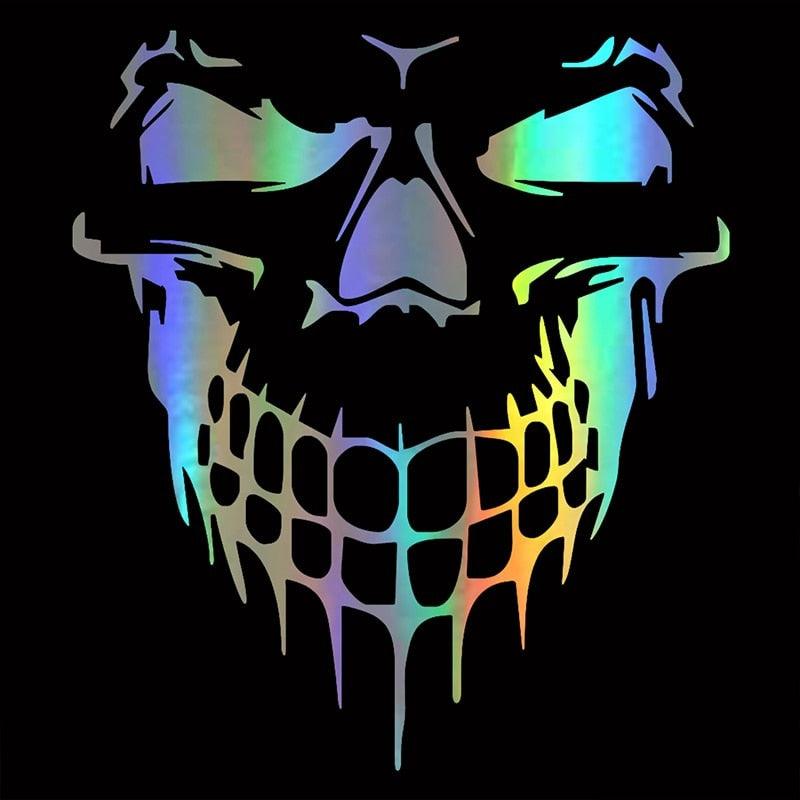 Car Skull 3D Vinyl Reflective Film Funny Stickers Decals Auto Motorcycle Waterproof Car Styling Decoration Exterior Accessories - KinglyDay