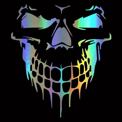 Car Skull 3D Vinyl Reflective Film Funny Stickers Decals Auto Motorcycle Waterproof Car Styling Decoration Exterior Accessories - KinglyDay