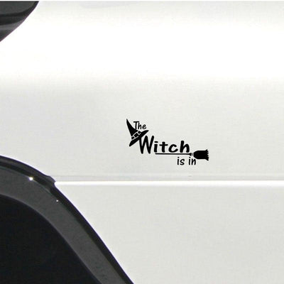 Car Sticker Decoration Motorcycle Decal Witch Ls Ln Halloween Decoration Accessories Creative PVC Waterproof Sunscreen 15cm - KinglyDay