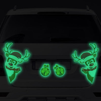 Car Sticker Festival Supplies Luminous Christmas Refrigerator Magnets Sticker Party Props Creative Crafts for Automobile Offices - KinglyDay