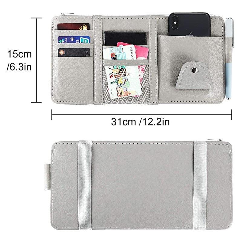 Car Styling Visor Organizer Auto Sun Visor Storage Pouch Car Organizer Sunglasses Holder Card Organizer Ticket Pocket Pen Holder - KinglyDay