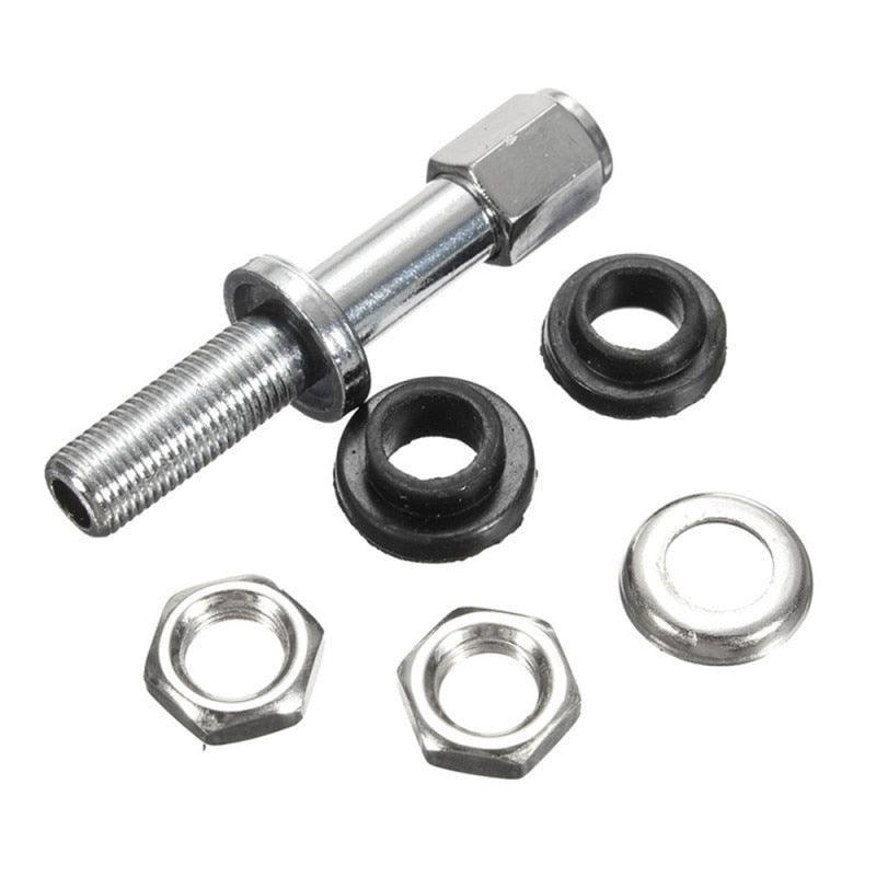 Car Tire Valve 4pcs TR48E Bolt-in Car Tubeless Wheel Tire Valve Stem Dust Cap Cover vehicle Stainless Steel Metal Straight Mouth - KinglyDay