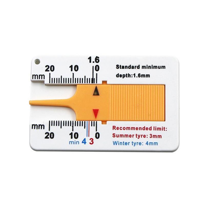 Car Wheel Tire depth gauge 0-20mm Tyre Tread Depthometer Depth Indicator Gauge Gage Motorcycle Trailer Van Measure Tool - KinglyDay