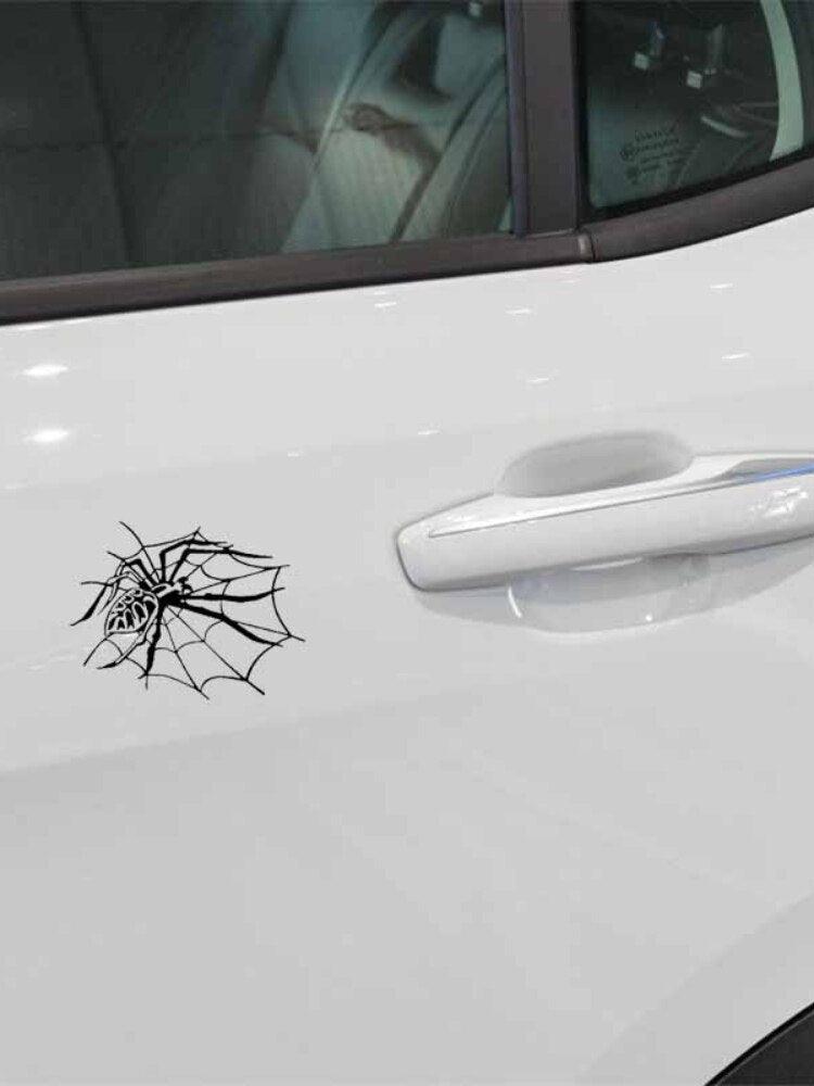 Car decals Lifelike Spider Webs Halloween Car Stickers Vinyl Decal waterproof sunscreen 15CM - KinglyDay