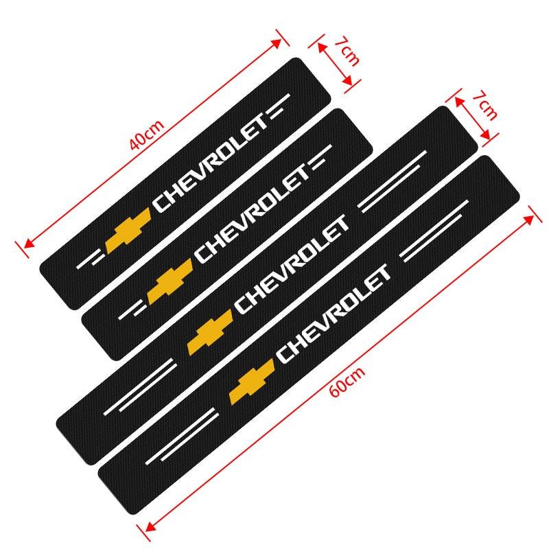 Carbon Fiber Threshold Protection Stickers for Chevrolet Cruze, Captiva, Aveo, Spark, Sail, and Lacetti - KinglyDay