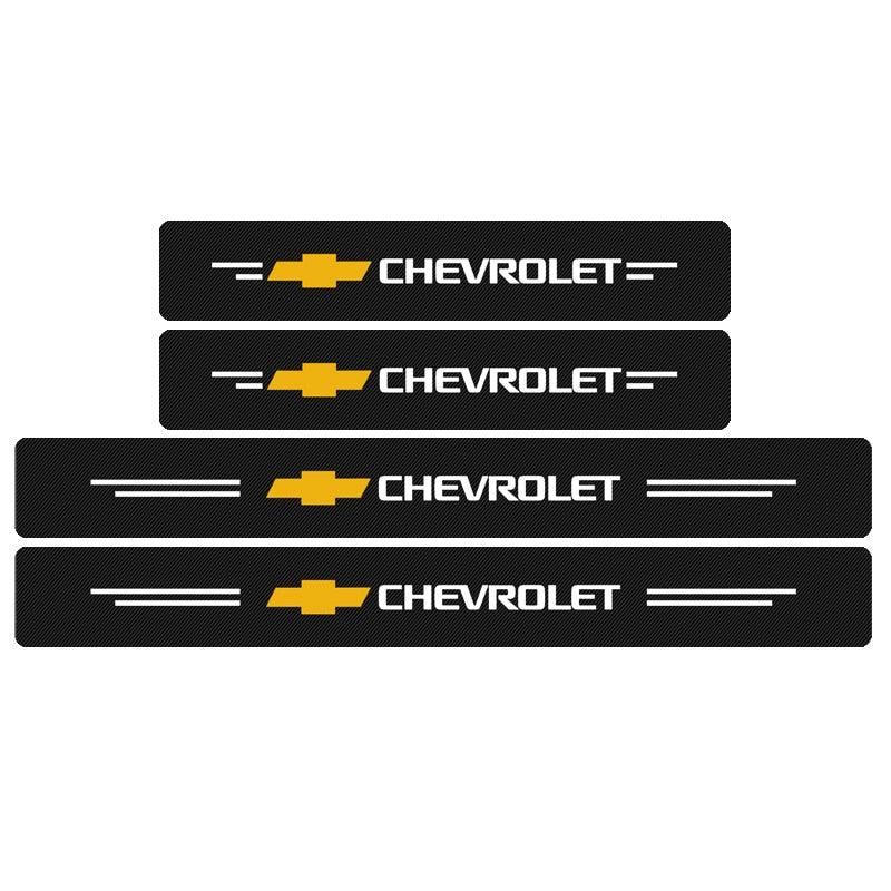 Carbon Fiber Threshold Protection Stickers for Chevrolet Cruze, Captiva, Aveo, Spark, Sail, and Lacetti - KinglyDay