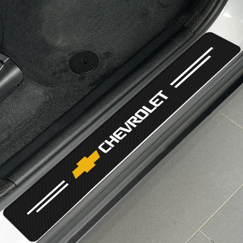 Carbon Fiber Threshold Protection Stickers for Chevrolet Cruze, Captiva, Aveo, Spark, Sail, and Lacetti - KinglyDay