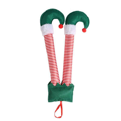 Christmas Car Decoration Elf Leg Santa Claus Leg Christmas Car Accessories Leg Pendant Christmas Car Gift - KinglyDay