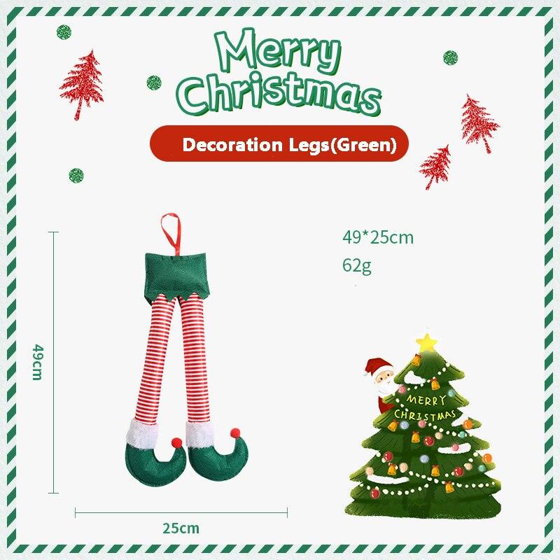 Christmas Car Decoration Elf Leg Santa Claus Leg Christmas Car Accessories Leg Pendant Christmas Car Gift - KinglyDay