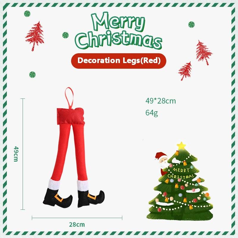 Christmas Car Decoration Elf Leg Santa Claus Leg Christmas Car Accessories Leg Pendant Christmas Car Gift - KinglyDay