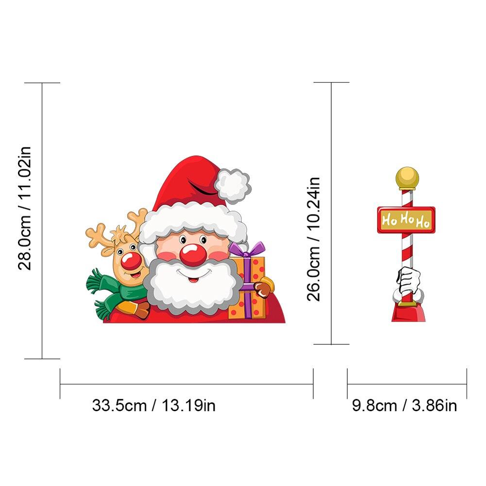 Christmas Car Rear Window Wiper Stickers 3D Santa Claus Waving Arm Wiper Decal Waterproof Rear Windshield Decal Xmas Stickers - KinglyDay