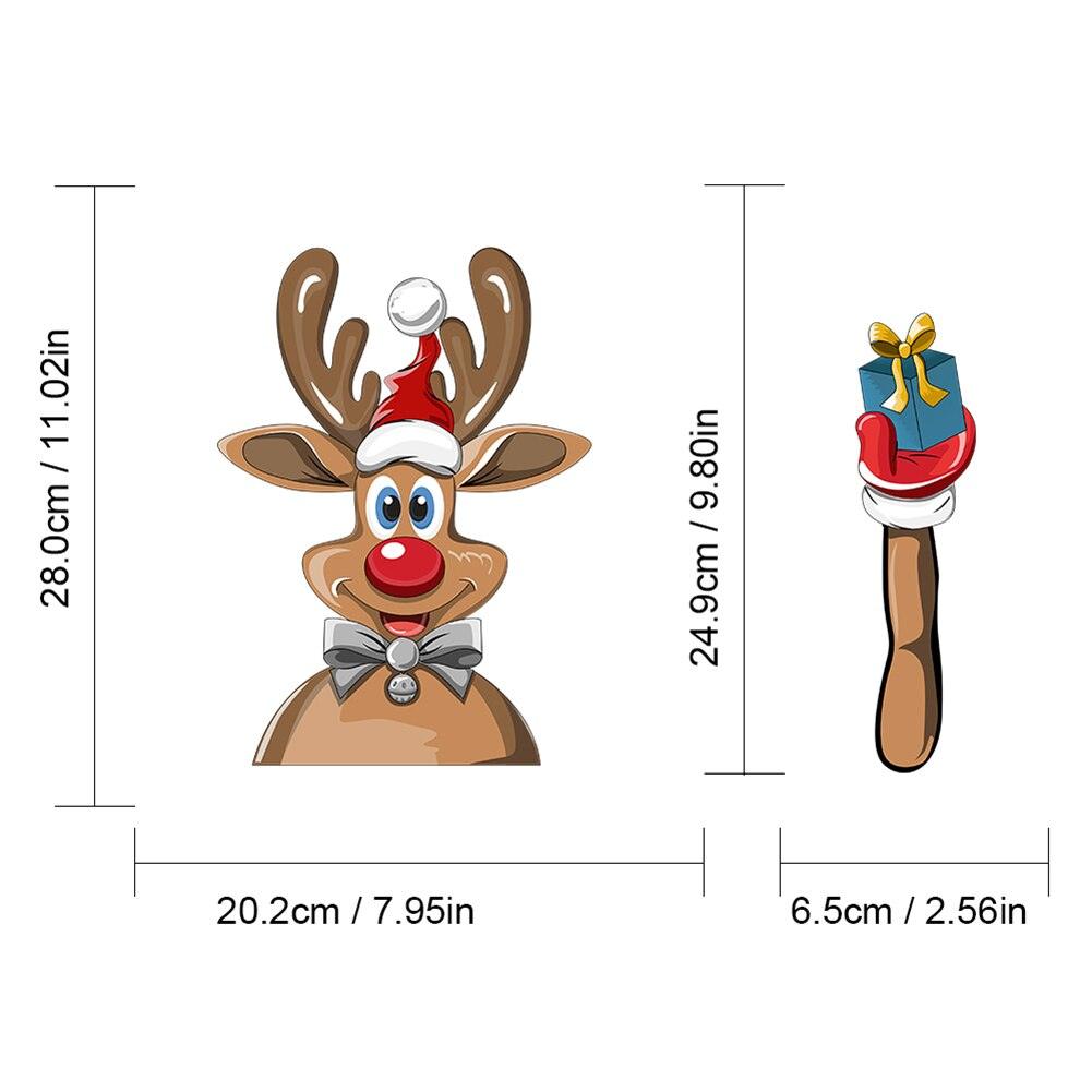 Christmas Car Rear Window Wiper Stickers 3D Santa Claus Waving Arm Wiper Decal Waterproof Rear Windshield Decal Xmas Stickers - KinglyDay