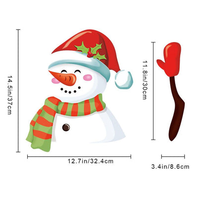Christmas Car Rear Window Wiper Stickers 3D Santa Claus Waving Arm Wiper Decal Waterproof Rear Windshield Decal Xmas Stickers - KinglyDay
