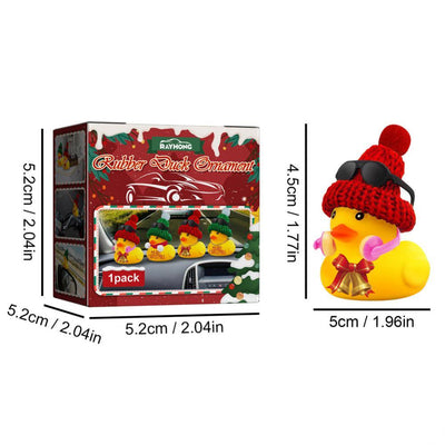 Christmas Car Yellow Duck Ornaments Duck Car Dashboard Decorative Sunglasses Necklace Ornaments Interior Auto Accessories Decor - KinglyDay