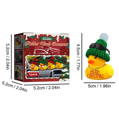 Christmas Car Yellow Duck Ornaments Duck Car Dashboard Decorative Sunglasses Necklace Ornaments Interior Auto Accessories Decor - KinglyDay