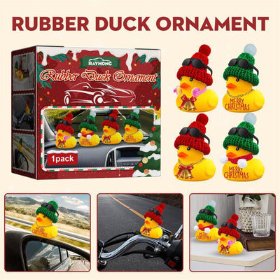Christmas Car Yellow Duck Ornaments Duck Car Dashboard Decorative Sunglasses Necklace Ornaments Interior Auto Accessories Decor - KinglyDay