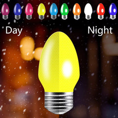 Christmas Decoration Car Sticker Magnetic Decal Refrigerator Magnets Light Bulb Santa Claus Snowman Reflective Sticker Car Decor - KinglyDay