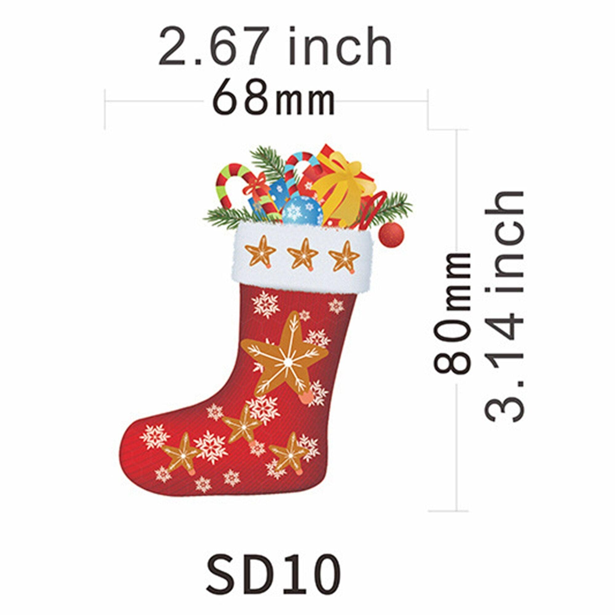 Christmas Decoration Car Sticker Magnetic Decal Refrigerator Magnets Light Bulb Santa Claus Snowman Reflective Sticker Car Decor - KinglyDay