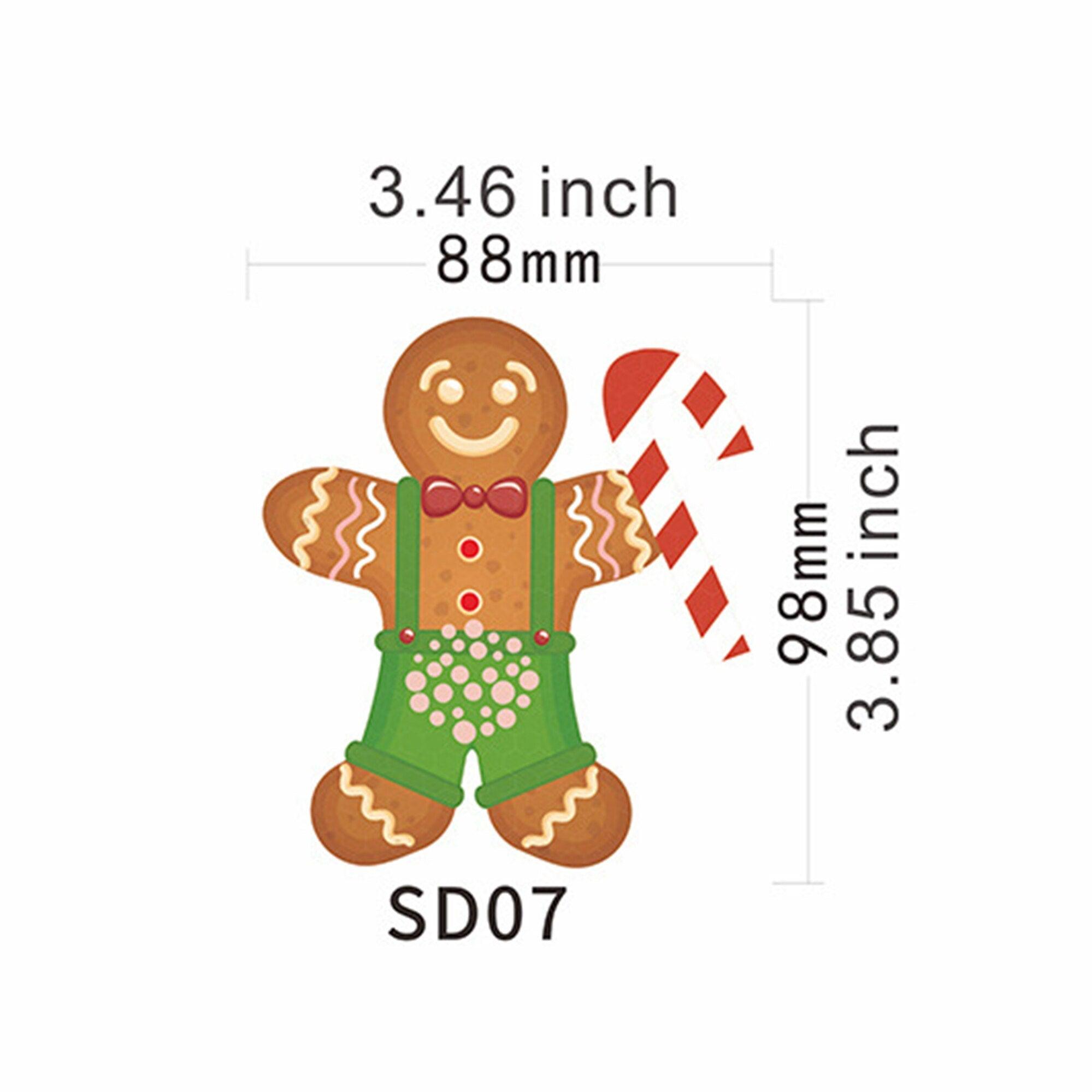 Christmas Decoration Car Sticker Magnetic Decal Refrigerator Magnets Light Bulb Santa Claus Snowman Reflective Sticker Car Decor - KinglyDay